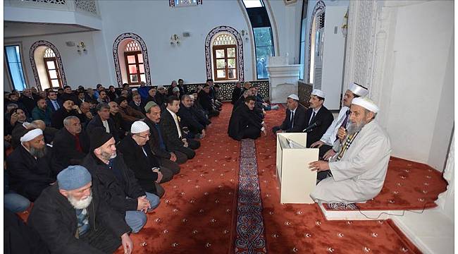 Trabzon'da açılan camide ilk vaazı şehit kaymakamın babası verdi