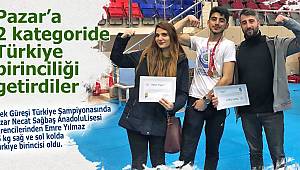 Pazar'a iki ayrı kategoride Türkiye birinciliği getirdi