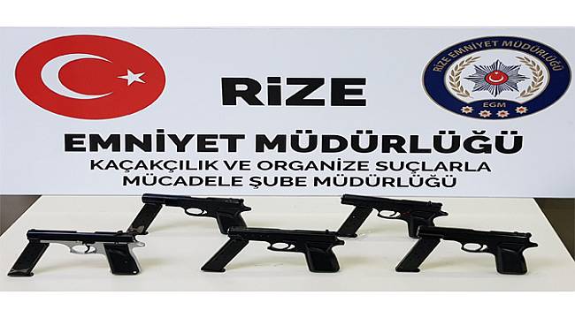 Rize'de Kaçak Silah Operasyonu