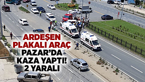 Pazar'da trafik kazası: 2 yaralı