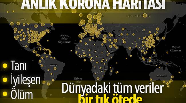 Türkiye'de korona bilgilendirme ekranı açıldı. 