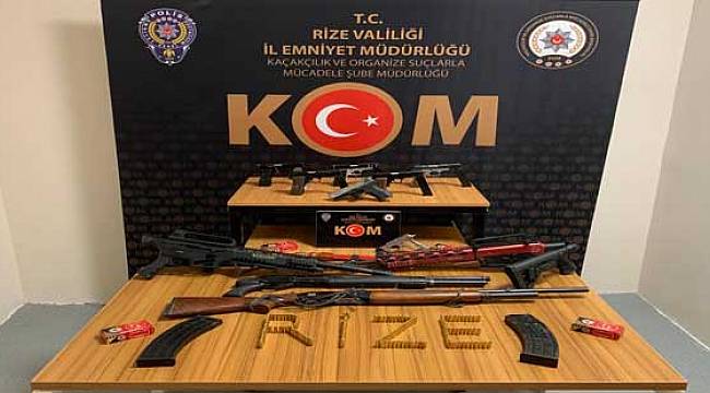 Rize'de Silah Kaçakçılığı ve Nitelikli Dolandırıcılık Operasyonunda 7 Kişi Yakalandı